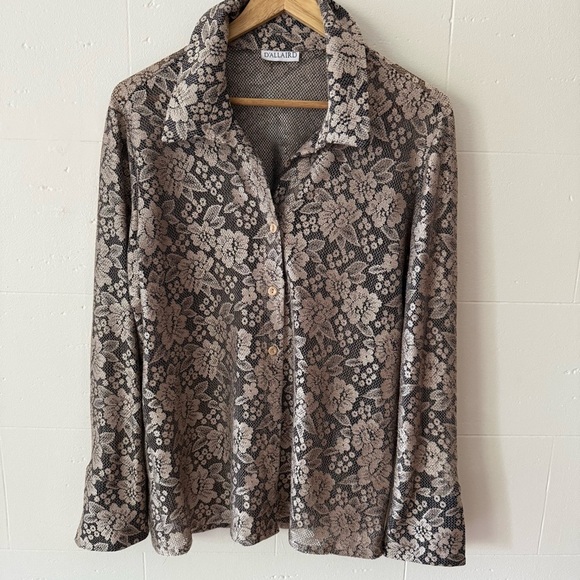 Vintage Floral Mesh Blouse - Picture 1 of 10